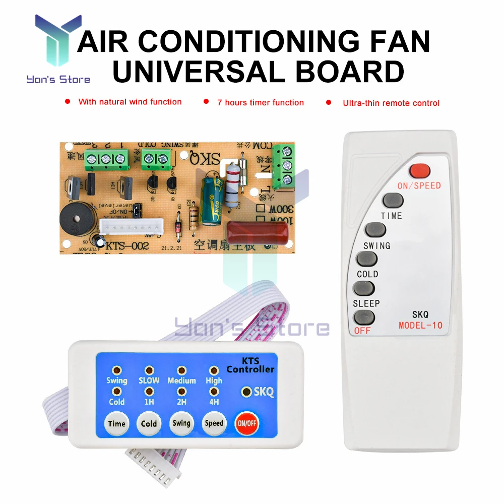 AC 110-220V 50/60HZ Air Conditioning Fan Controller Board + Circuit Universal Board + Remote Control Electric fan control board
AC 110-220V 50/60HZ Air Conditioning Fan Controller Board + Circuit Universal Board + Remote Control Electric fan control board
