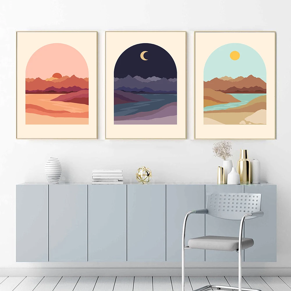 Minimalist Desert Sunrise Sunset Night Combination Nordic Poster Wall Art Landscape Canvas Picture Print Living Room Home Decor
Minimalist Desert Sunrise Sunset Night Combination Nordic Poster Wall Art Landscape Canvas Picture Print Living Room Home Decor