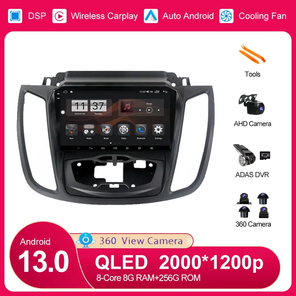 9'' Android 13 Car Radio Multimedia Player Intelligent System For Ford Kuga Escape 2013-2016 Navigation Video Carplay No DVD RDS
9'' Android 13 Car Radio Multimedia Player Intelligent System For Ford Kuga Escape 2013-2016 Navigation Video Carplay No DVD RDS