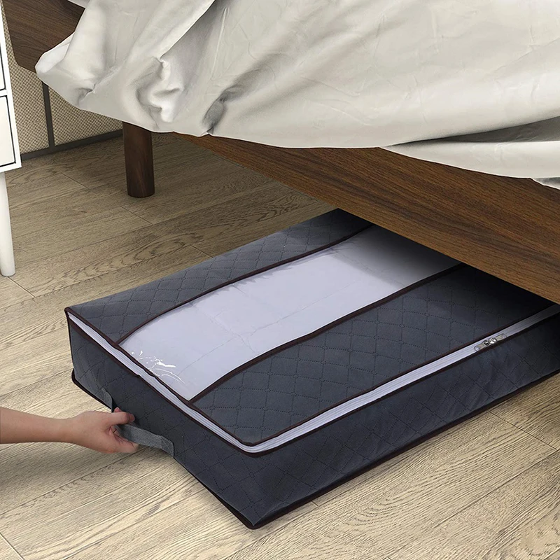 Under Bed Storage Bags Large Capacity Breathable Non-woven Under The Bed Storage Bins For Blanket Pillows Comforters
Under Bed Storage Bags Large Capacity Breathable Non-woven Under The Bed Storage Bins For Blanket Pillows Comforters