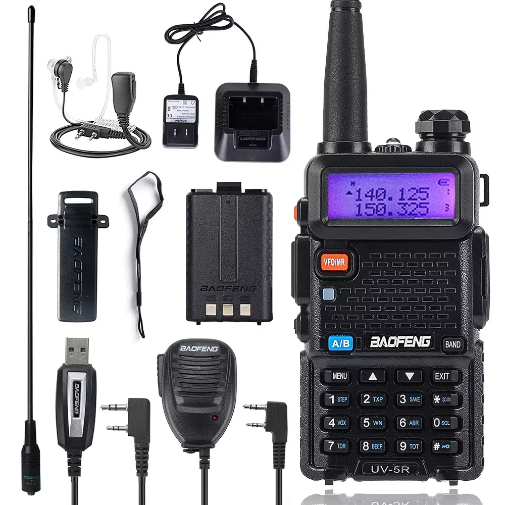 NEW UV-5R Walkie Talkie Dualband Two Way Radio VHF/UHF 136-174MHz & 400-520MHz FM Portable Transceiver With Earpiece
NEW UV-5R Walkie Talkie Dualband Two Way Radio VHF/UHF 136-174MHz & 400-520MHz FM Portable Transceiver With Earpiece