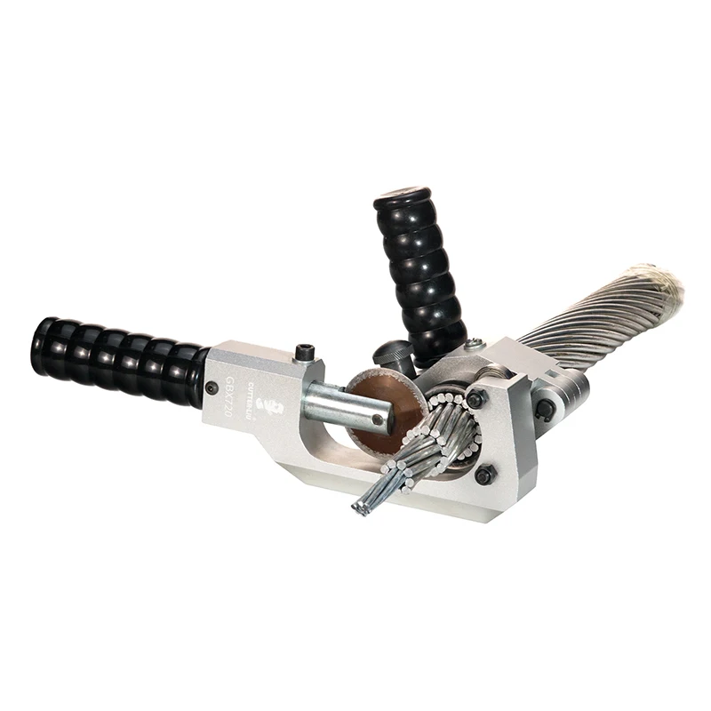 Cutter-Liu GBX720 ACSR cable stripper steel reinforced Al strand cable crimping tool
Cutter-Liu GBX720 ACSR cable stripper steel reinforced Al strand cable crimping tool