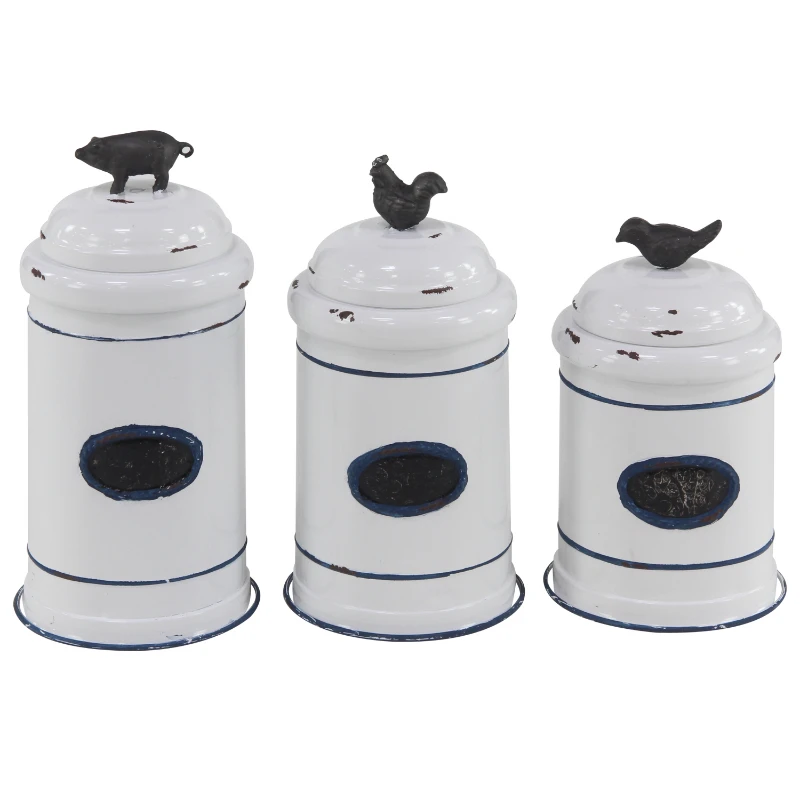13", 14"H Metal Farmhouse Decorative Jar, White, 3 - Pieces Storage Organizer free shipping
13", 14"H Metal Farmhouse Decorative Jar, White, 3 - Pieces Storage Organizer free shipping