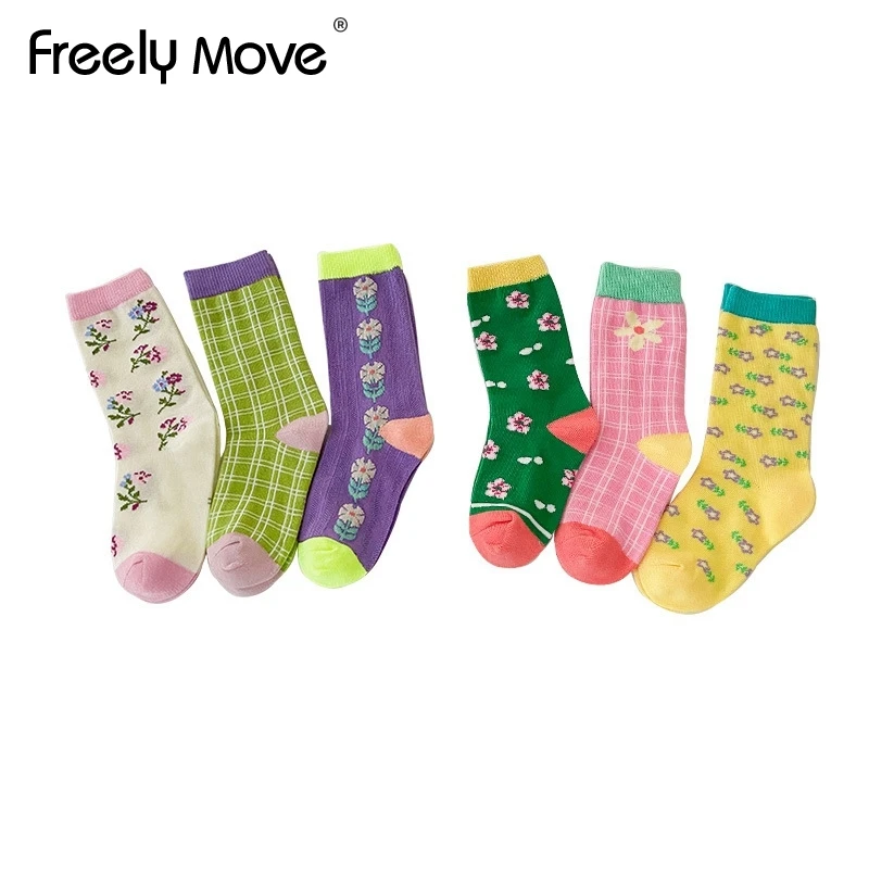 Freely Move 3Pairs/lot 2022 Baby Socks for Kids Girls Cartoon Plaid Floral Candy Color Mid Calf Summer Toddler Cotton Socks
Freely Move 3Pairs/lot 2022 Baby Socks for Kids Girls Cartoon Plaid Floral Candy Color Mid Calf Summer Toddler Cotton Socks