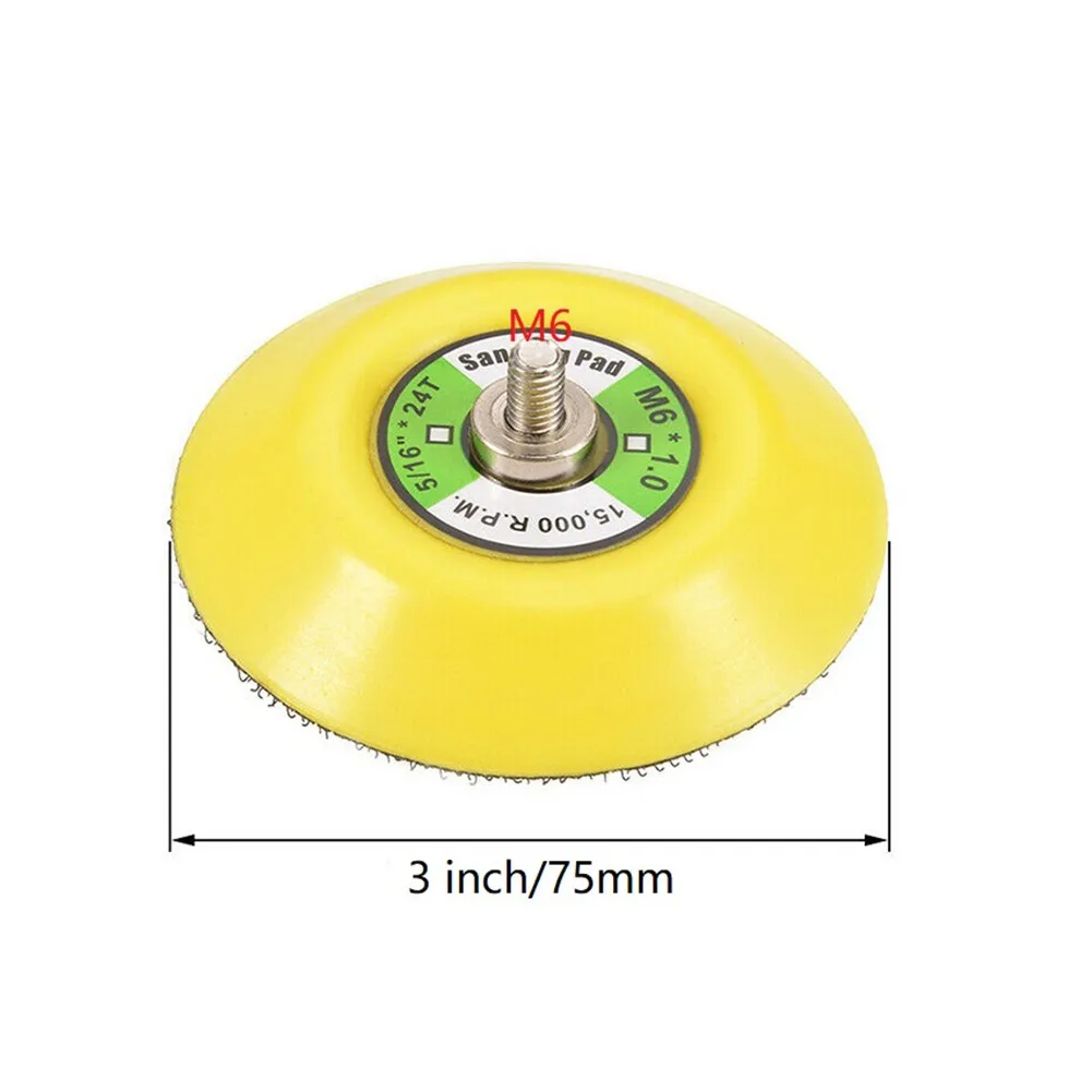 5pcs Backing Pads 3” 75mm Hook&Loop Polishing Sander Backer Plates Backing Pad M6 Thread For Air Sander Buffing
5pcs Backing Pads 3” 75mm Hook&Loop Polishing Sander Backer Plates Backing Pad M6 Thread For Air Sander Buffing