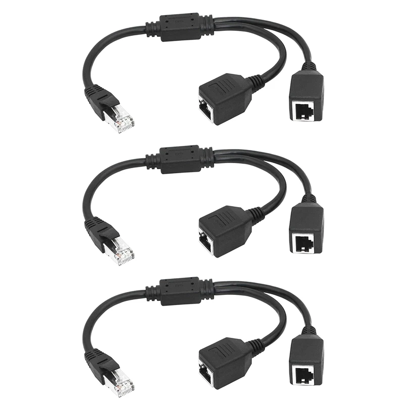 Разветвитель Кабеля Ethernet 3X RJ45 с 1 штекера на 2 гнезда для Super Cat5, Cat6, удлинитель кабеля локальной сети Ethernet
Разветвитель Кабеля Ethernet 3X RJ45 с 1 штекера на 2 гнезда для Super Cat5, Cat6, удлинитель кабеля локальной сети Ethernet