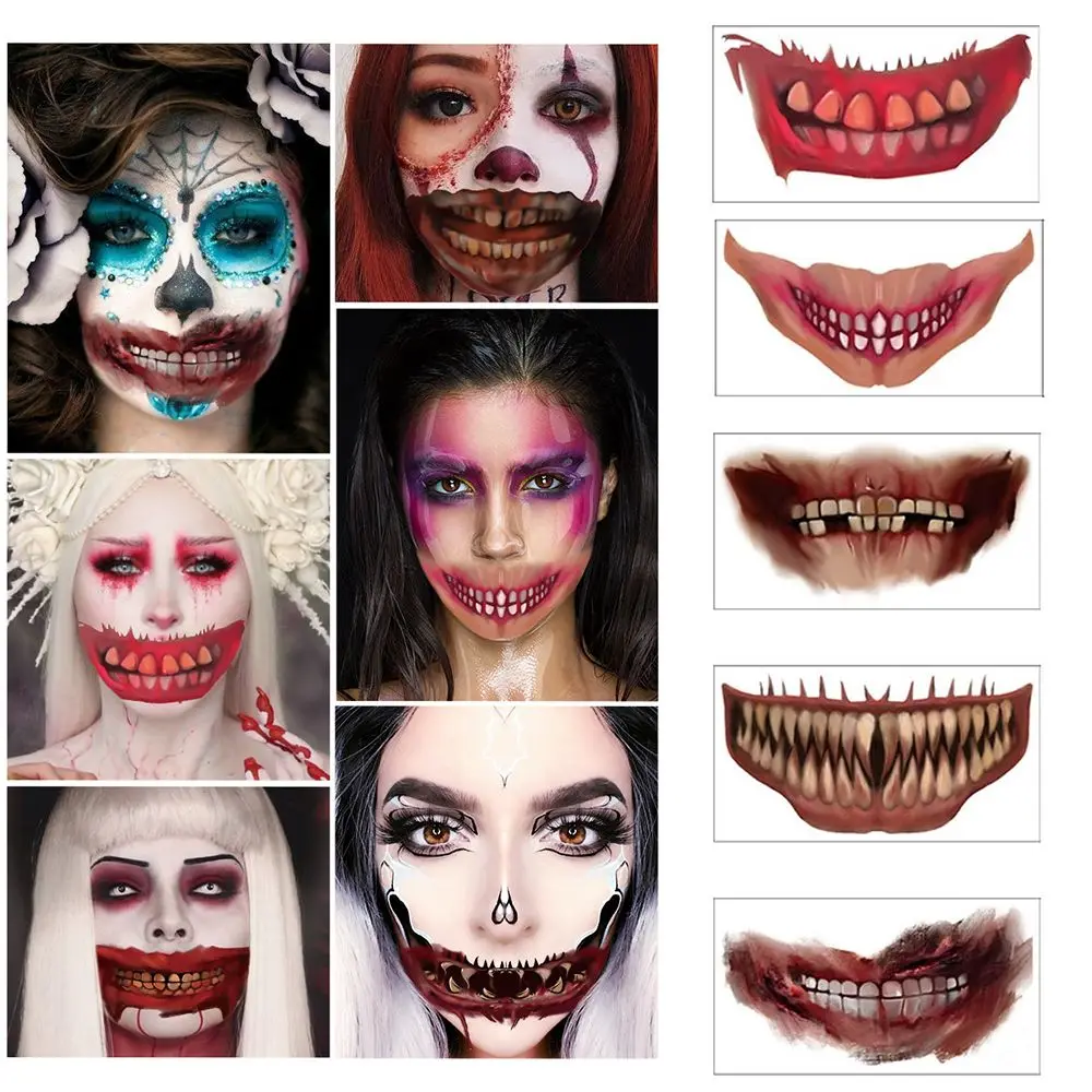 Temporary Tattoos Funny Waterproof Halloween Tattoo Stickers Halloween Decoration Mouth Tattoos Horror Lips Stickers 
Temporary Tattoos Funny Waterproof Halloween Tattoo Stickers Halloween Decoration Mouth Tattoos Horror Lips Stickers