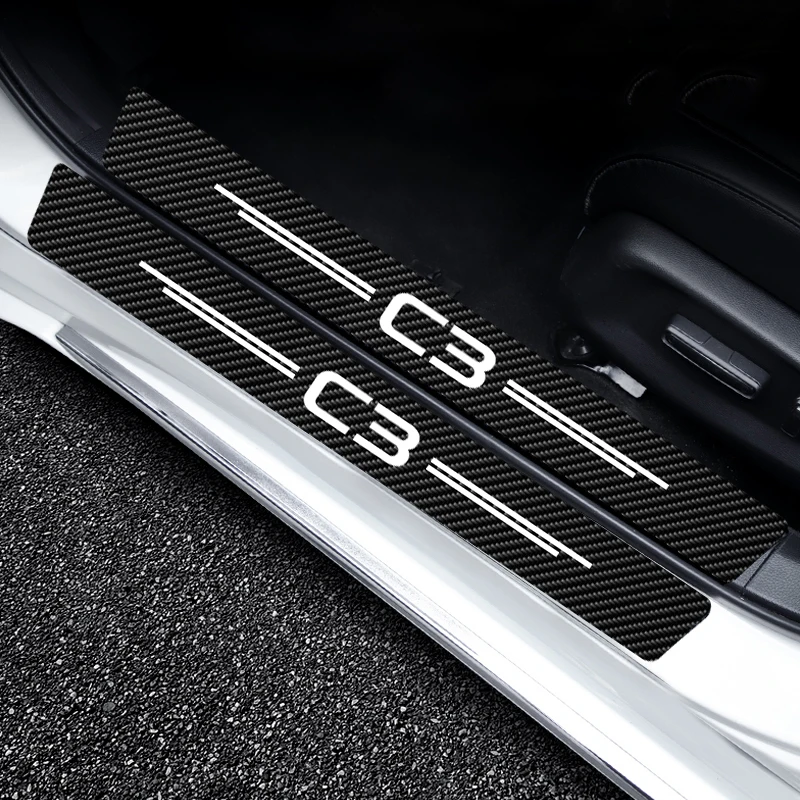 Hot Sale 4 Pcs/set Anti-scratch Car Scuff Plate Pedal Door Sill For Citroen C3 Carbon Fiber Protection Decals Threshold Sticker
Hot Sale 4 Pcs/set Anti-scratch Car Scuff Plate Pedal Door Sill For Citroen C3 Carbon Fiber Protection Decals Threshold Sticker