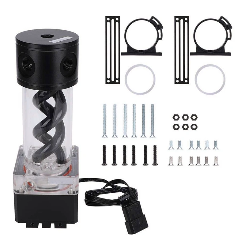 Water Cooling Tank Kit,800L/H CPU Cooling Cylinder Pump System,Water Cooling Pump Reservoir, Black
Water Cooling Tank Kit,800L/H CPU Cooling Cylinder Pump System,Water Cooling Pump Reservoir, Black