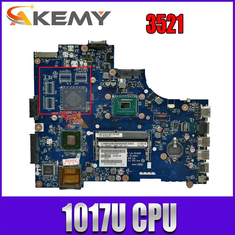 LA-9101P VAW00 LA-9104P For DELL Inspiron 15R 2521 3521 5521 Laptop motherboard With (Pentium cpu 1017U ) 100% Test
LA-9101P VAW00 LA-9104P For DELL Inspiron 15R 2521 3521 5521 Laptop motherboard With (Pentium cpu 1017U ) 100% Test