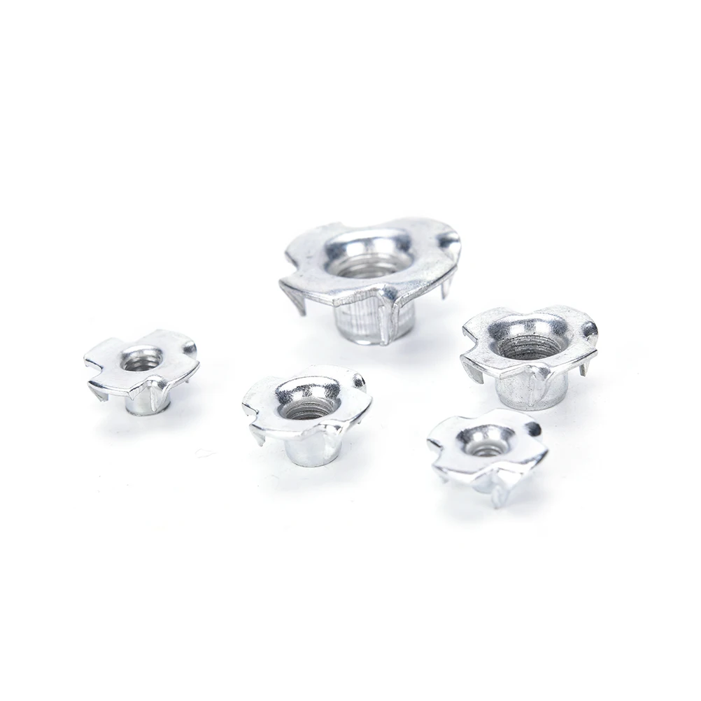 10Pcs/Set M4/M5/M6/M8/M10 Carbon Steel Four Prong Furniture T Nuts Inserts Wood Zinc Plated Fastener Hardware
10Pcs/Set M4/M5/M6/M8/M10 Carbon Steel Four Prong Furniture T Nuts Inserts Wood Zinc Plated Fastener Hardware