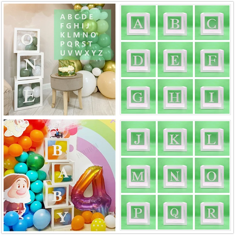 Alphabet Name Box Transparent Birthday Balloon Box 1st Birthday Party Decoration Kids Latex Balloon Wedding Globos Baby Shower
Alphabet Name Box Transparent Birthday Balloon Box 1st Birthday Party Decoration Kids Latex Balloon Wedding Globos Baby Shower
