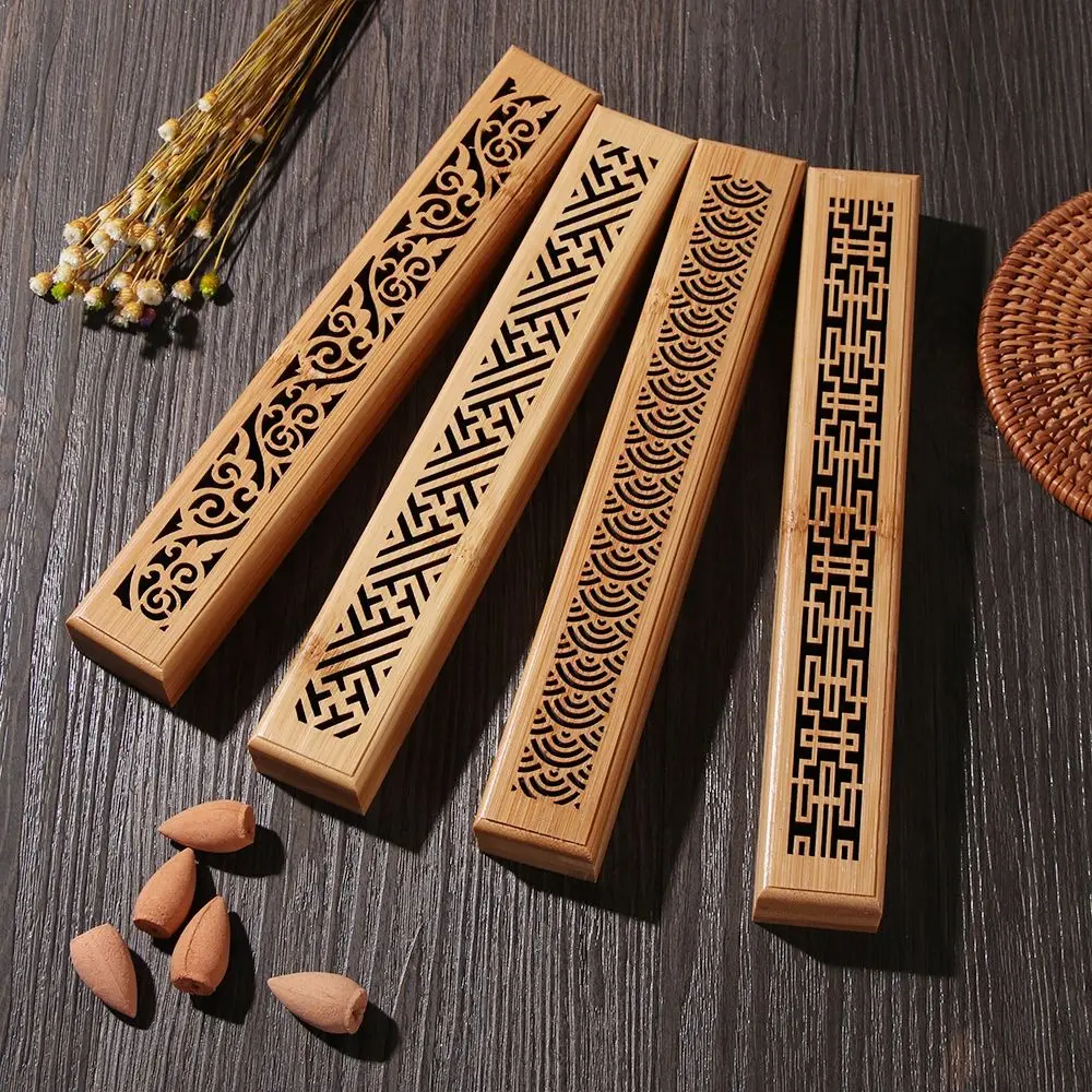 1 Pcs Incense Box Bamboo Wooden Incense Stick Holder Hollow Out Incense Burner Wooden Crafts Home Decoration
1 Pcs Incense Box Bamboo Wooden Incense Stick Holder Hollow Out Incense Burner Wooden Crafts Home Decoration