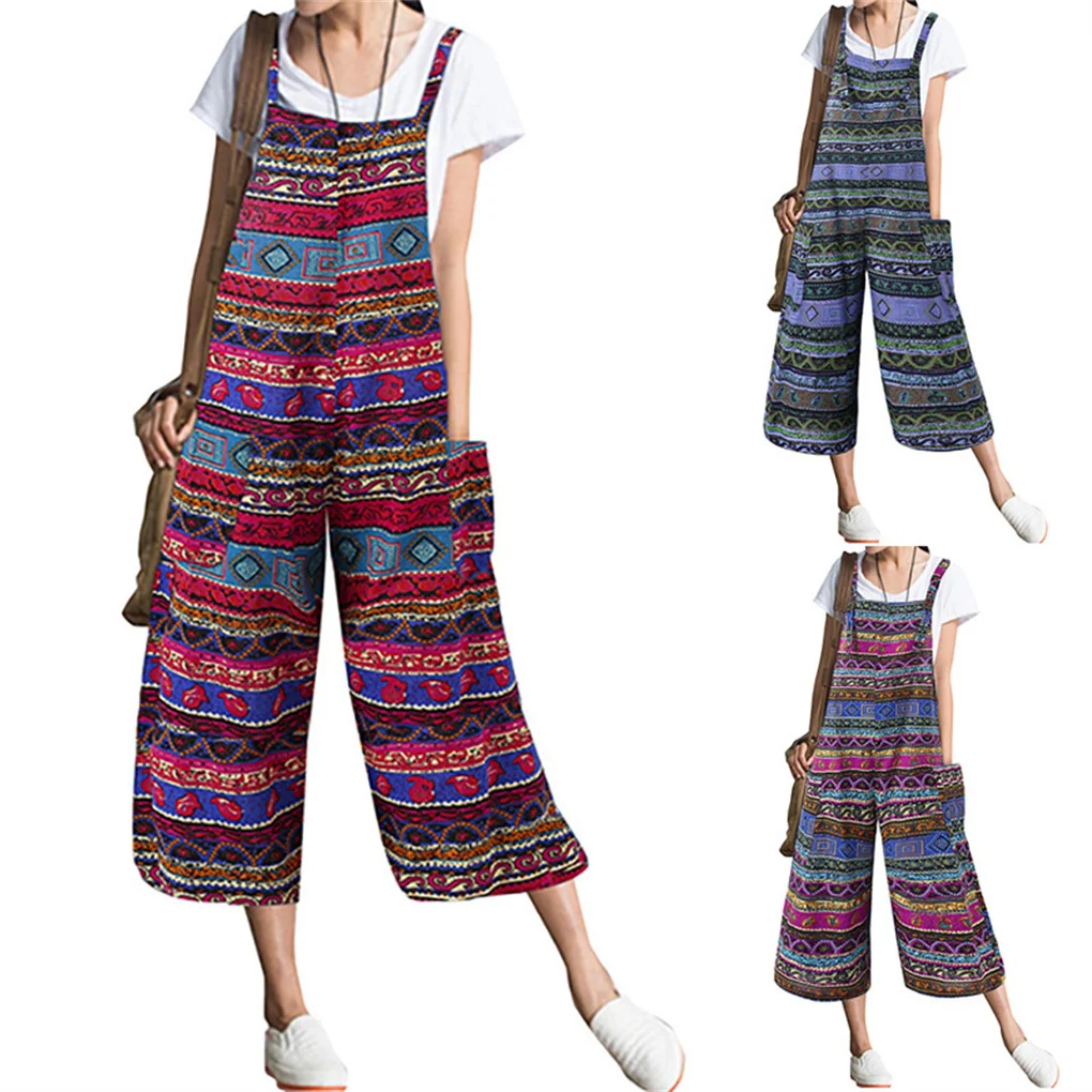 Women Jumpsuits Multicolor One-Piece Style Loose Suspender Breathable Sleeveless Overalls Wide Girls Playsuit Home
Women Jumpsuits Multicolor One-Piece Style Loose Suspender Breathable Sleeveless Overalls Wide Girls Playsuit Home