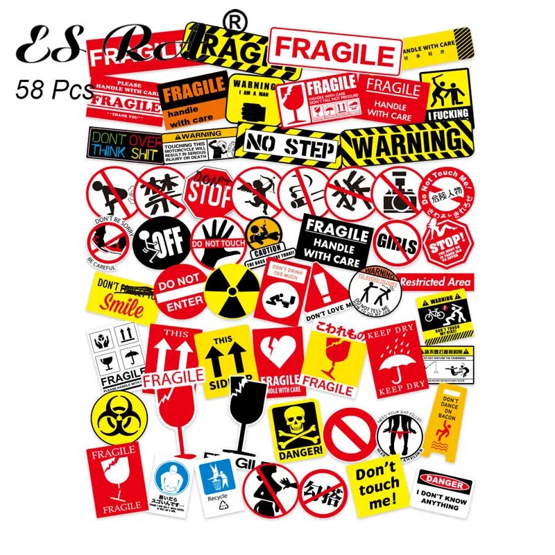 Warning Stickers Set 46 Pcs Suitcase Decorate Funny Decals Pegatinas laptop Waterproof Vinyl Sticker Pack for Skateboard Fridge
Warning Stickers Set 46 Pcs Suitcase Decorate Funny Decals Pegatinas laptop Waterproof Vinyl Sticker Pack for Skateboard Fridge
