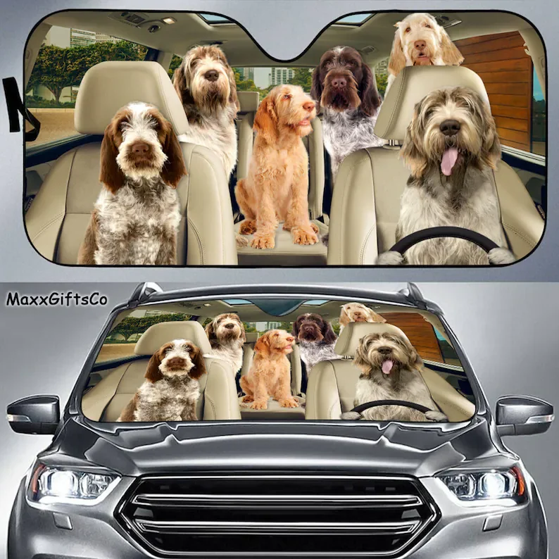 Spinone Italiano Car Sun Shade, Dogs Windshield, Dogs Family Sunshade, Dog Car Accessories, Car Decoration, Gift For Dad, Mom
Spinone Italiano Car Sun Shade, Dogs Windshield, Dogs Family Sunshade, Dog Car Accessories, Car Decoration, Gift For Dad, Mom