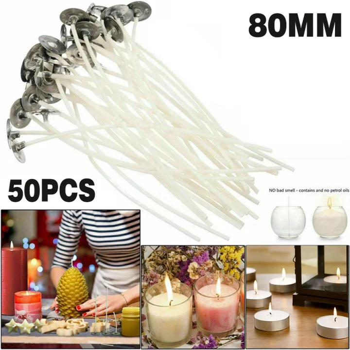 50pcs 8cm Candle Core Wicks Smokeless Wax Cotton Core For DIY Cotton Thread Candle Core Making Pre-waxed Wicks Party Supplies
50pcs 8cm Candle Core Wicks Smokeless Wax Cotton Core For DIY Cotton Thread Candle Core Making Pre-waxed Wicks Party Supplies