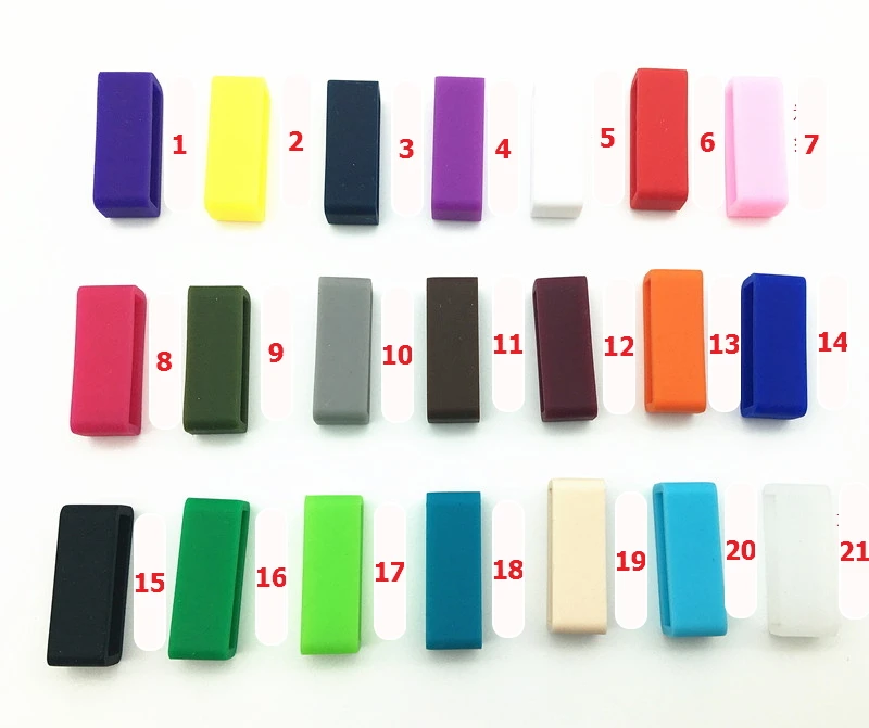 

50pcs Watchbands Ring Loop Silicone Rubber Watch Strap Holder Locker Watch Accessories Mutil-colors 14 16 17 18 19 20 22 24 26mm