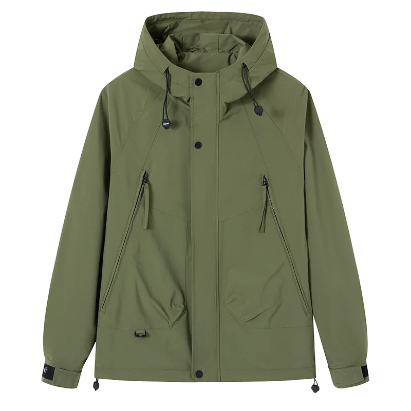 Fashion Outdoor Storm Jacket Men's Spring Autumn Windbreaker Trend Casual Tooling Hooded Solid Color Coat Drop Shipping
Fashion Outdoor Storm Jacket Men's Spring Autumn Windbreaker Trend Casual Tooling Hooded Solid Color Coat Drop Shipping