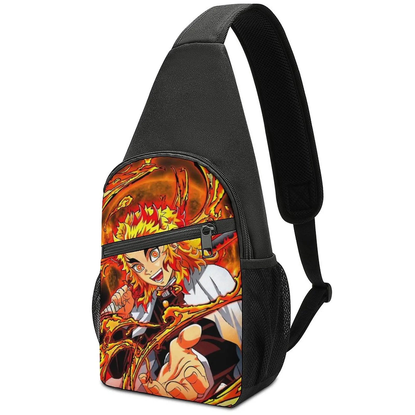 Demon Slayer Chest Bags Men The Flame Hashira Print Shoulder Bag Cool School Crossbody Bag Motorcycle Running Sling Bags
Demon Slayer Chest Bags Men The Flame Hashira Print Shoulder Bag Cool School Crossbody Bag Motorcycle Running Sling Bags
