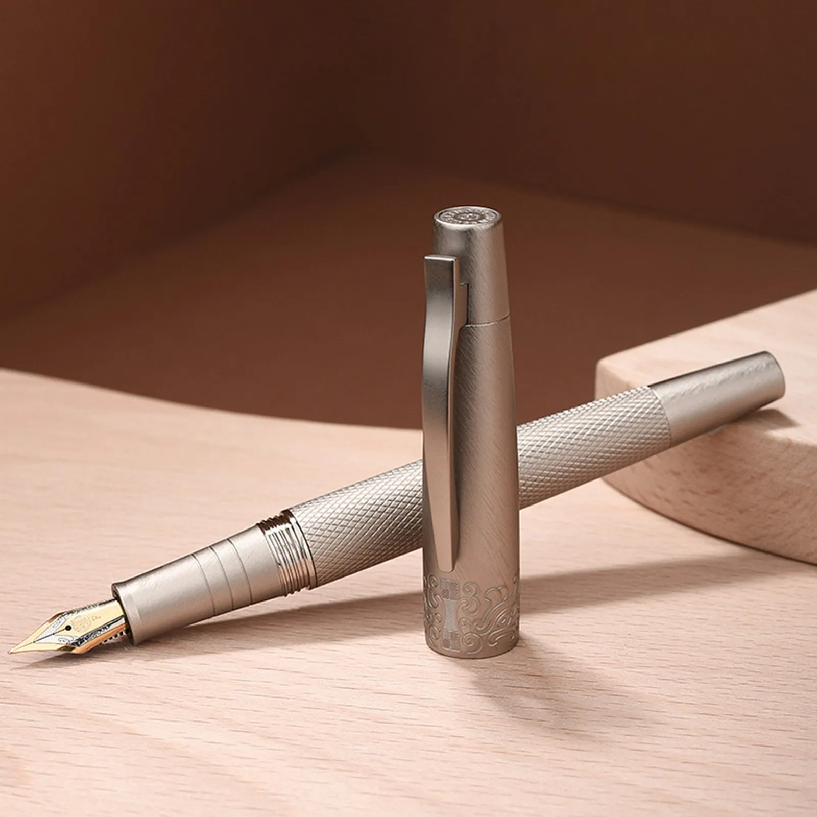

Hongdian 6013s Fountain Pen Metal Ink Pen EF Nib Excellent Business Office school supplies Luxury Writing gift pens