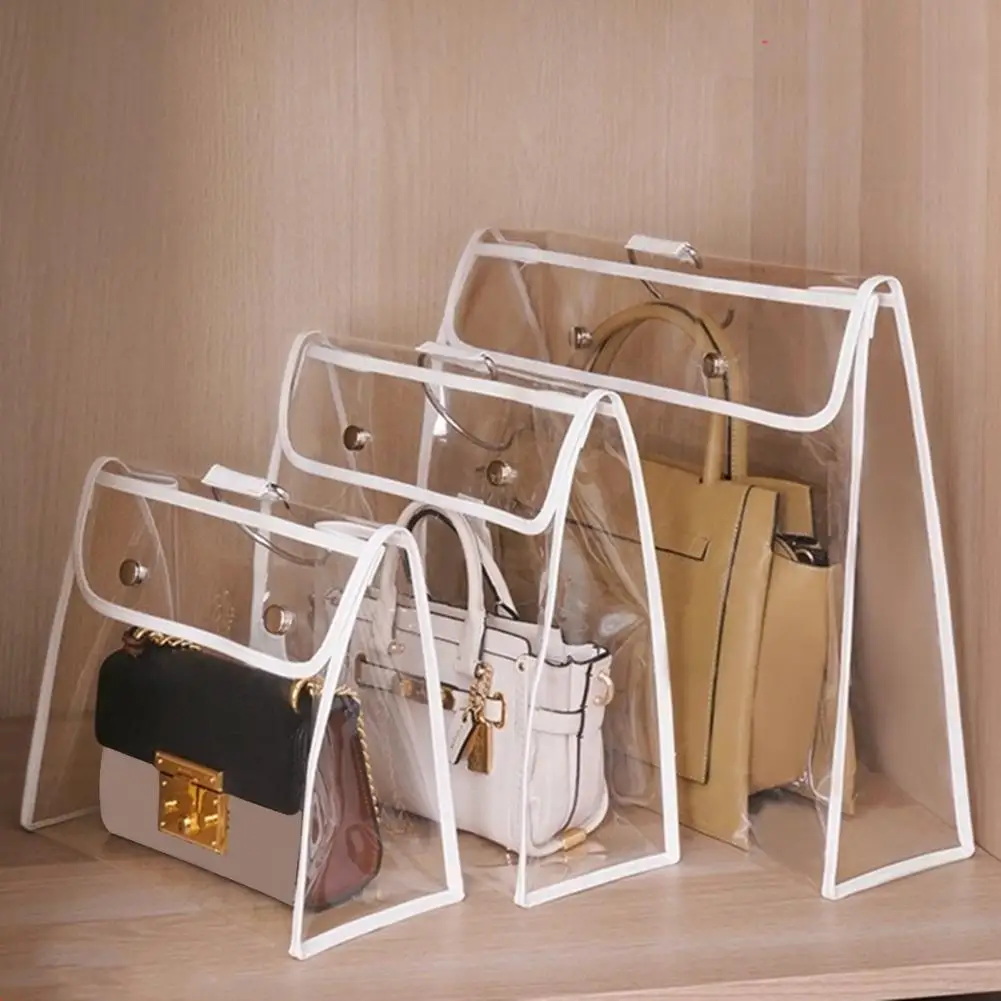 Purse Storage Bag with Lid Snap Transparent Storage Bag Organizer Dustproof Hook Hanging Purse Storage Organizer Handbag
Purse Storage Bag with Lid Snap Transparent Storage Bag Organizer Dustproof Hook Hanging Purse Storage Organizer Handbag