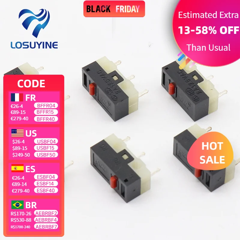 Переключатель для мыши LOSUYINE, медный, 10 шт.
Переключатель для мыши LOSUYINE, медный, 10 шт.