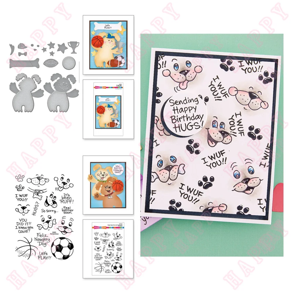 Metal Cutting Dies Stamps Puppy Hugs For Scrapbooking Diary Decoration Paper Craft Embossing Template DIY Greeting Card Handmade
Metal Cutting Dies Stamps Puppy Hugs For Scrapbooking Diary Decoration Paper Craft Embossing Template DIY Greeting Card Handmade