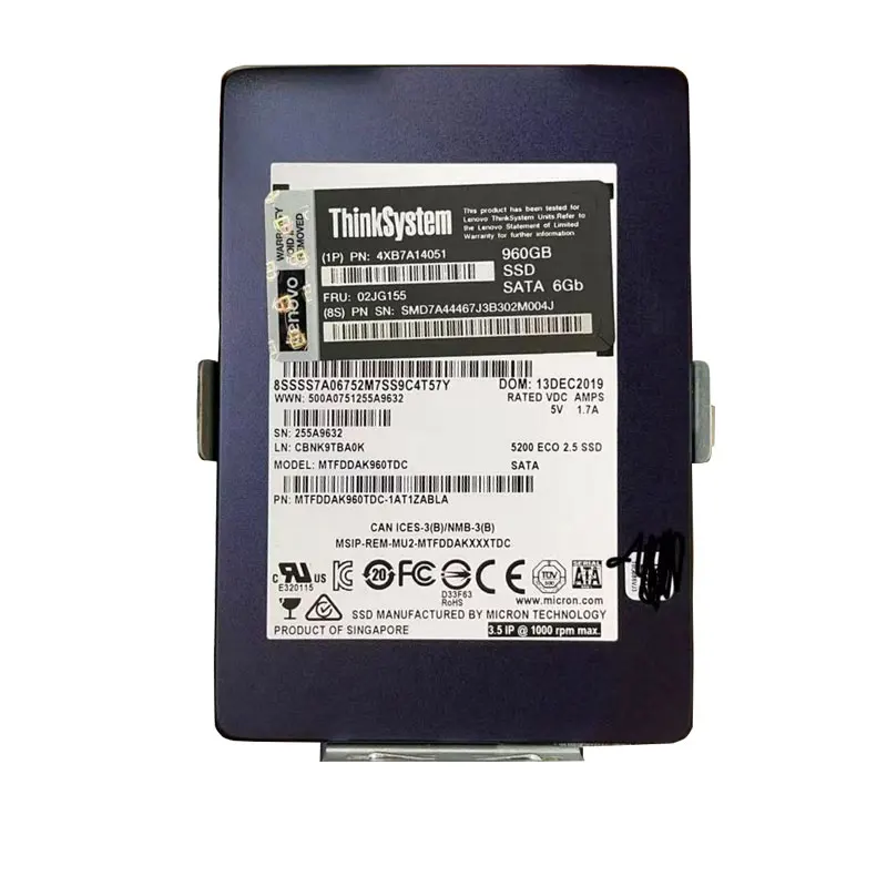 960GB MCIRON SSD SATA MTFDDAK960TDC 5200ECO 2.5 VDC AMPS 8SSSS7A06752M7SS9C4TPDJ
960GB MCIRON SSD SATA MTFDDAK960TDC 5200ECO 2.5 VDC AMPS 8SSSS7A06752M7SS9C4TPDJ