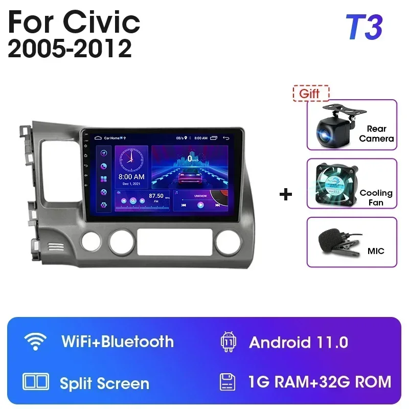 JMCQ автомобильный радиоприемник мультимедийный видеоплеер для Honda Civic 2005-2012 навигация GPS головное устройство беспроводной Carplay 4G 2Din Android 12
JMCQ автомобильный радиоприемник мультимедийный видеоплеер для Honda Civic 2005-2012 навигация GPS головное устройство беспроводной Carplay 4G 2Din Android 12