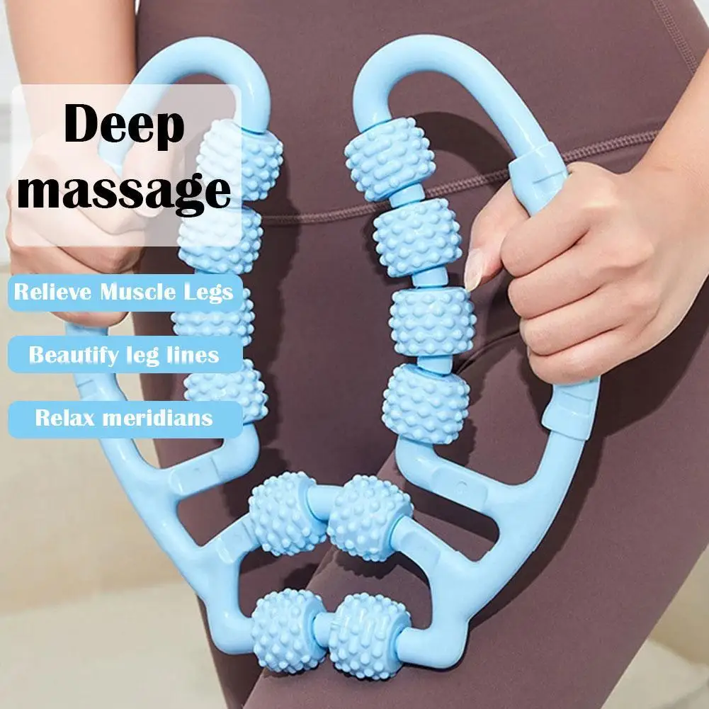 Relaxing Plastic Leg Roller Roller Bar Annular Leg Clamp Massager Yoga Four-wheel Massager Annular Leg Clamp
Relaxing Plastic Leg Roller Roller Bar Annular Leg Clamp Massager Yoga Four-wheel Massager Annular Leg Clamp