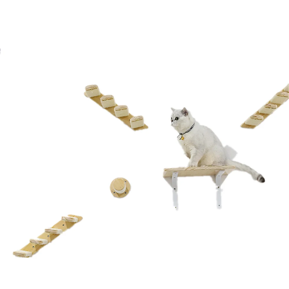 Pet Stairs Steps With Sisal Rope Wall Cat Climbing Shelf With Scratches Rope Wall Mounted Cat Stair Ladder Jump Training Toy
Pet Stairs Steps With Sisal Rope Wall Cat Climbing Shelf With Scratches Rope Wall Mounted Cat Stair Ladder Jump Training Toy