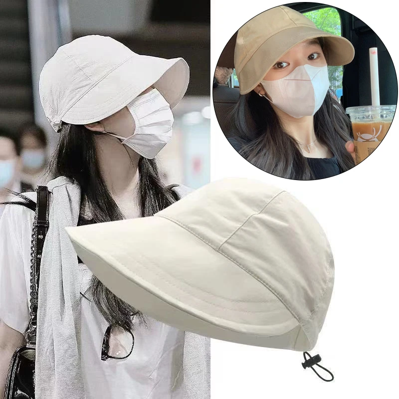 Summer Wide Brim Fisherman Hat Women Bucket Hat UV Protection Foldable Sunshade Visors Cap Outdoor Sports Bucket Panama Cap
Summer Wide Brim Fisherman Hat Women Bucket Hat UV Protection Foldable Sunshade Visors Cap Outdoor Sports Bucket Panama Cap