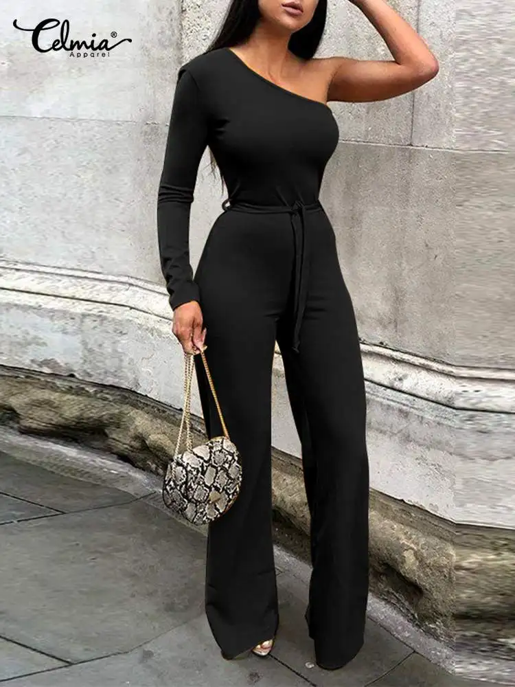 Celmia Elegant Sexy One Shoulder Long Rompers Holiday 2022 Fashion Women Solid Dungarees Bandage Wide Leg Overalls Jumpsuits
Celmia Elegant Sexy One Shoulder Long Rompers Holiday 2022 Fashion Women Solid Dungarees Bandage Wide Leg Overalls Jumpsuits