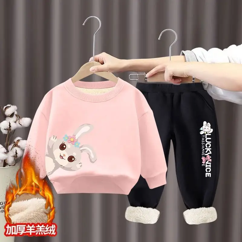 Children Plush Suit 2022 New Cartoon Rabbit Warm Sweater+casual Pants Girls Boys' Baby Sportswear Fashion 2Pcs/set Kids Clothing
Children Plush Suit 2022 New Cartoon Rabbit Warm Sweater+casual Pants Girls Boys' Baby Sportswear Fashion 2Pcs/set Kids Clothing