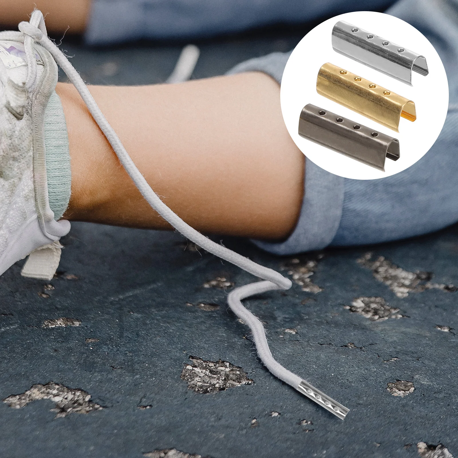 150 Pcs Shoelace Head Silver Accessories Metal End Tips Lock Clip Heads Ends Replacement Practical Caps Shoelaces Repair
150 Pcs Shoelace Head Silver Accessories Metal End Tips Lock Clip Heads Ends Replacement Practical Caps Shoelaces Repair