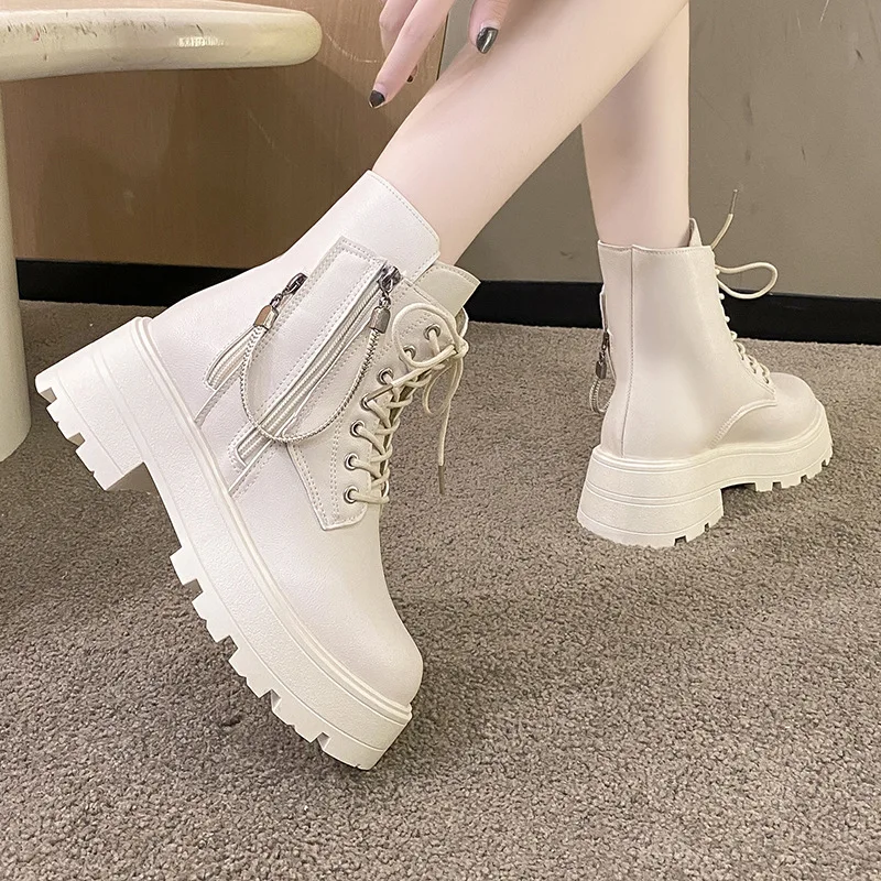 Women's Martin Boots Casual Shoes Genuine Leather Ankle Chelsea Boots Women's Classic Punk Platform High Heels Thick Sole Boots
Women's Martin Boots Casual Shoes Genuine Leather Ankle Chelsea Boots Women's Classic Punk Platform High Heels Thick Sole Boots