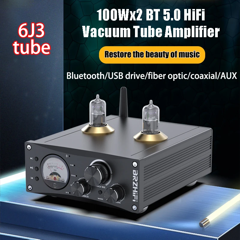 Усилитель мощности HiFi с вакуумной трубкой 100Wx2 BT 5,0 Домашний цифровой усилитель мощности с VU Meter AMP USB DAC Fiber усилитель декодирования
Усилитель мощности HiFi с вакуумной трубкой 100Wx2 BT 5,0 Домашний цифровой усилитель мощности с VU Meter AMP USB DAC Fiber усилитель декодирования