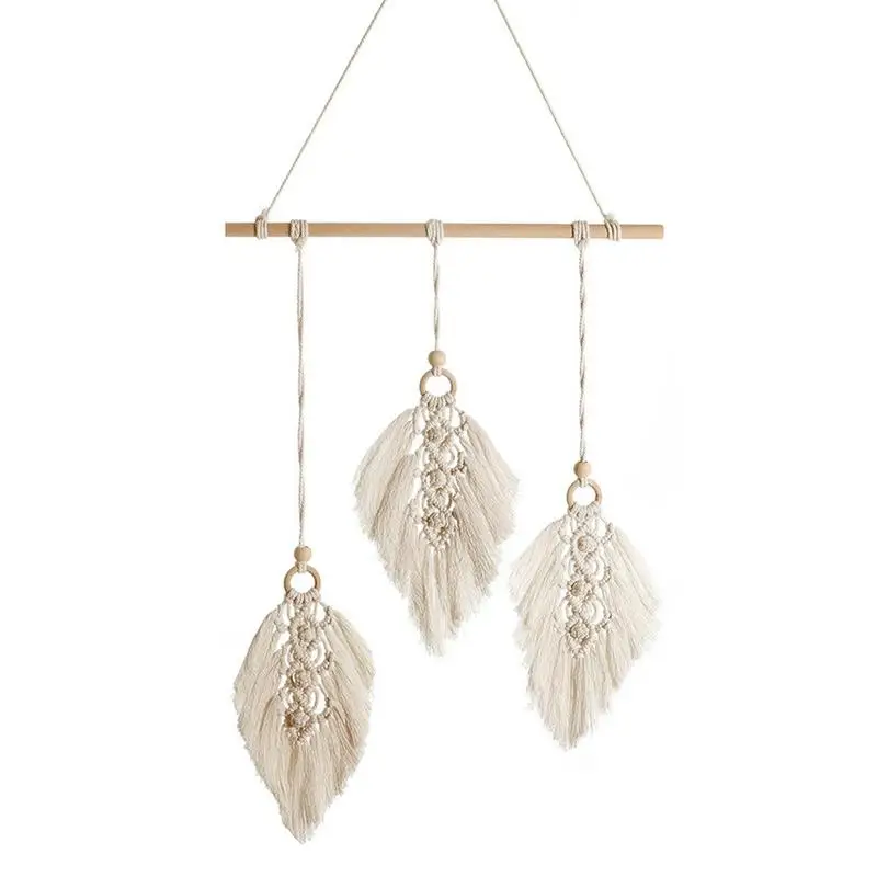 Macrame Wall Hanging Woven Leaf Tapestry Wall Art Beautiful Pendant For Boho Home Decor Apartment Nursery Party Decorations 
Macrame Wall Hanging Woven Leaf Tapestry Wall Art Beautiful Pendant For Boho Home Decor Apartment Nursery Party Decorations