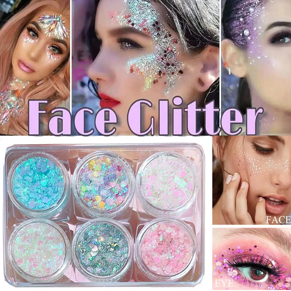 Eye Gel Cream Sequined Eyeshadow Palette Face Highlight Glitter Star Sparkling Diamond Sequin Glue-free 6 Colors Makeup Set
Eye Gel Cream Sequined Eyeshadow Palette Face Highlight Glitter Star Sparkling Diamond Sequin Glue-free 6 Colors Makeup Set