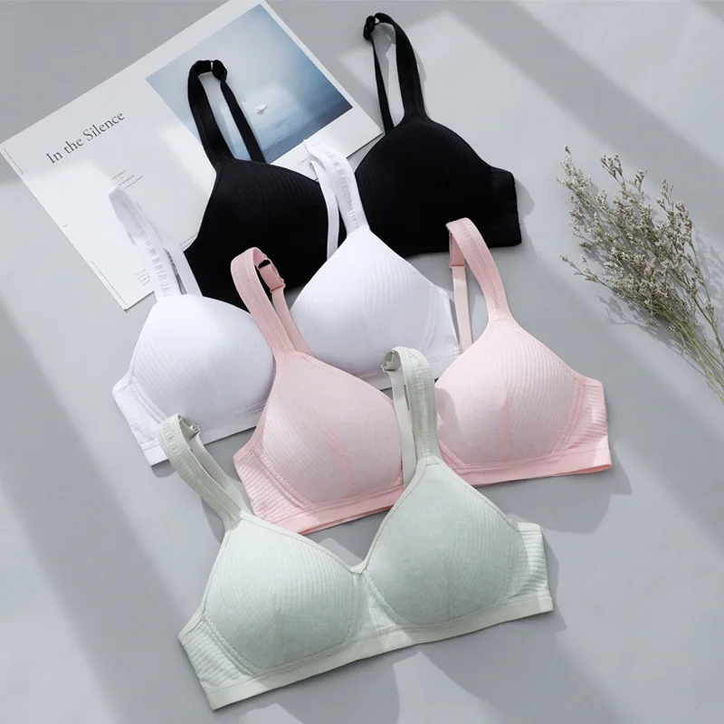 

No Wire Seamless Bra Girl Underwears Female Brassiere Bralette Breathable Intimate Lingerie Teenage AB Cup Girls Clothing
