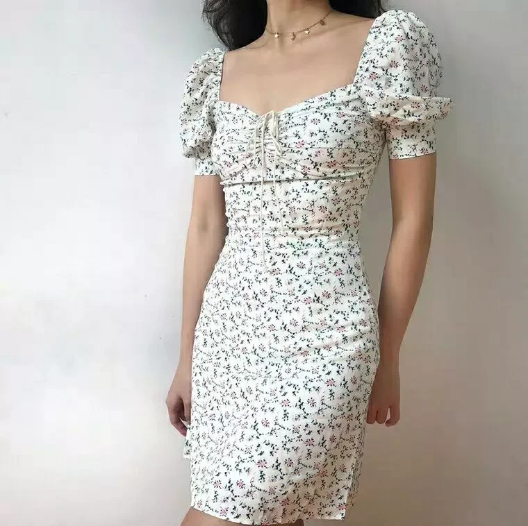 Summer Retro Boho Tie Neck Floral Print Mini Sexy White Dress Women Elegant Puff Sleeve Chiffon Bodycon Dresses Beach Light Robe
Summer Retro Boho Tie Neck Floral Print Mini Sexy White Dress Women Elegant Puff Sleeve Chiffon Bodycon Dresses Beach Light Robe