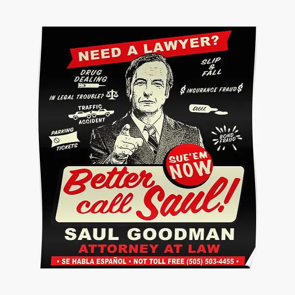 Need An Attorney Better Call Saul Poster Painting Home Picture Modern Decor Vintage Decoration Print Room Funny Mural No Frame
Need An Attorney Better Call Saul Poster Painting Home Picture Modern Decor Vintage Decoration Print Room Funny Mural No Frame