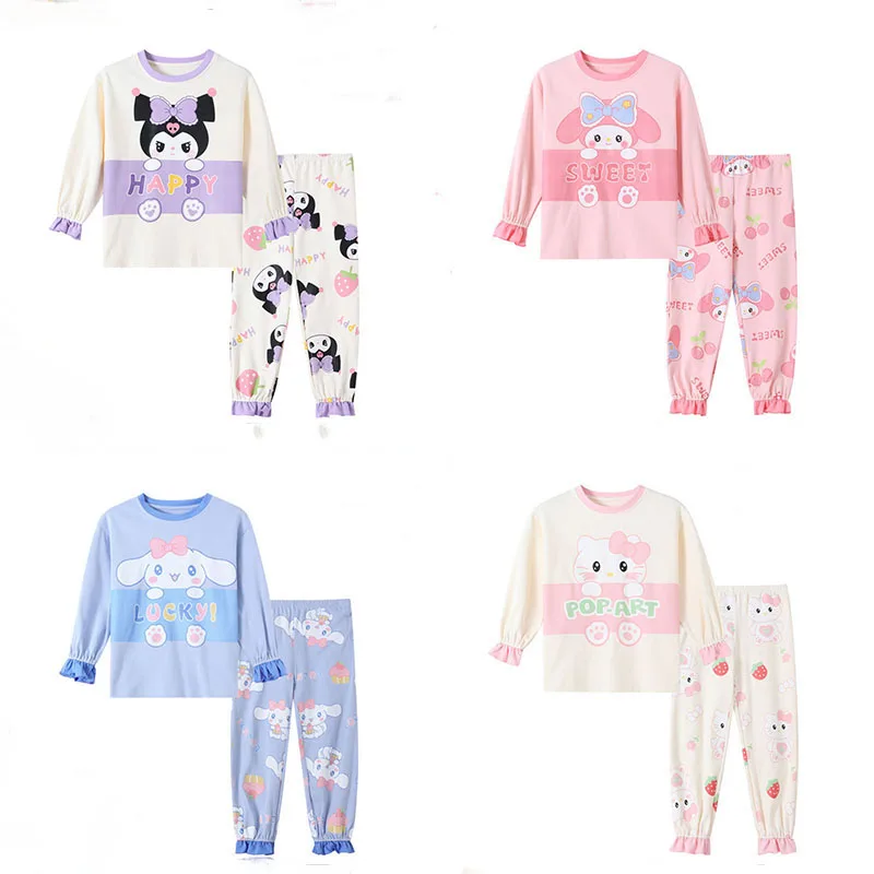 Kawaii Sanrioed Kuromi Cinnamoroll My Melody Hellokitty 2023 New Spring and Autumn Cotton Long Sleeve Childrens Dwelling Pajamas
Kawaii Sanrioed Kuromi Cinnamoroll My Melody Hellokitty 2023 New Spring and Autumn Cotton Long Sleeve Childrens Dwelling Pajamas