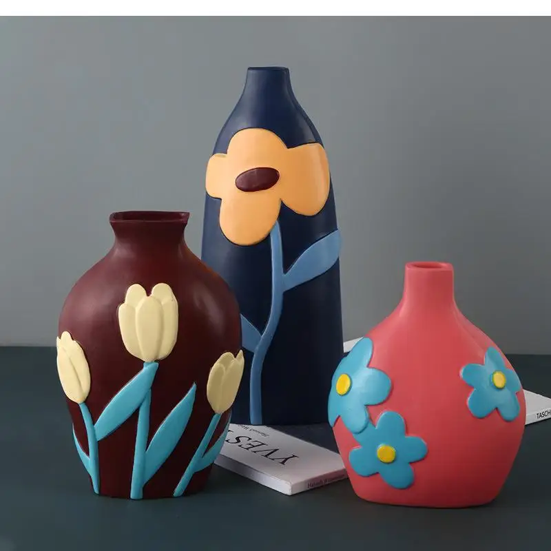 Retro Creative Painted Flowers Ceramic Vase Decoration Living Room Flower Arrangement Dried Flower Ornaments Home Decoration
Retro Creative Painted Flowers Ceramic Vase Decoration Living Room Flower Arrangement Dried Flower Ornaments Home Decoration