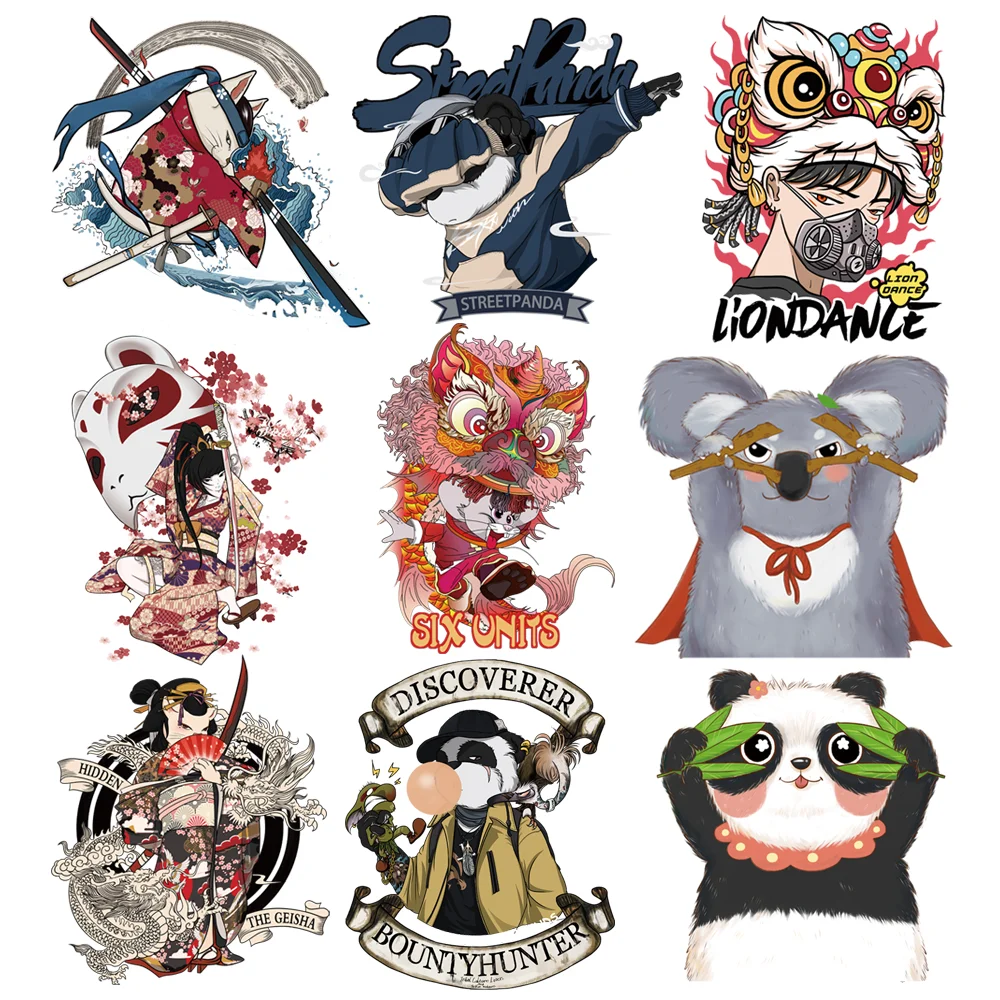 Iron on Patches Transfer Fusible Clothing Custom Patch Appliques Japanese Style Cartoon Panda Stripes Heat Transfer Stickers
Iron on Patches Transfer Fusible Clothing Custom Patch Appliques Japanese Style Cartoon Panda Stripes Heat Transfer Stickers