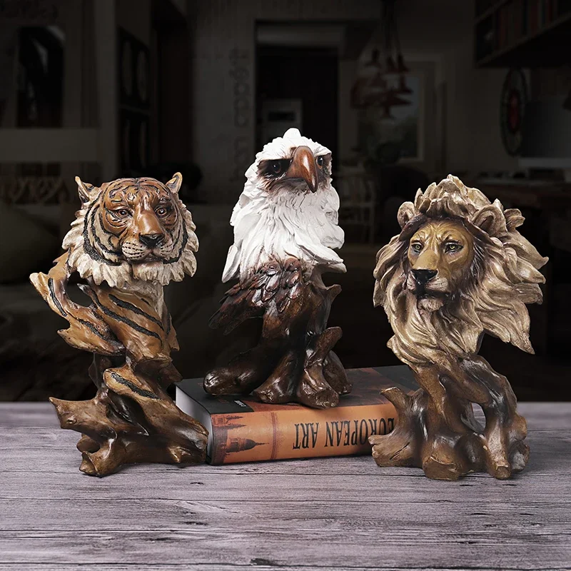

Современные искусственные фигурки животных Vilead, статуэтка тигра, Льва, лошади, украшение для дома и офиса, интерьерные поделки гостиной