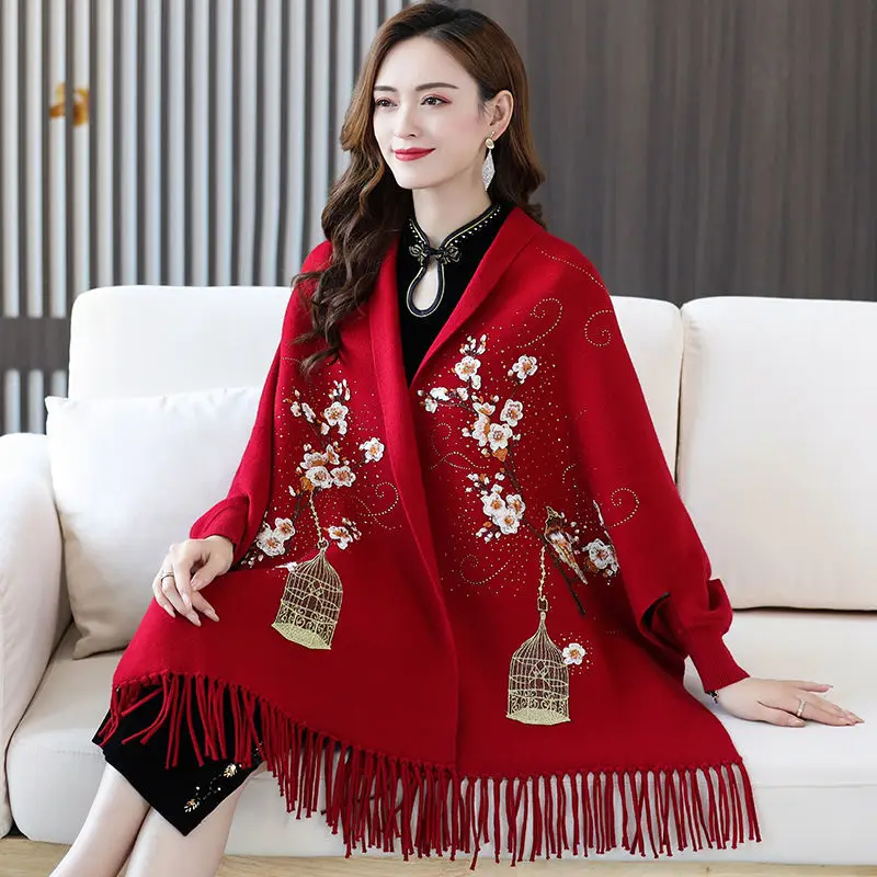 Cheongsam cape coat shawl women cardigan western fashionable scarf dual-use autumn and winter cloak-style poncho female tops
Cheongsam cape coat shawl women cardigan western fashionable scarf dual-use autumn and winter cloak-style poncho female tops