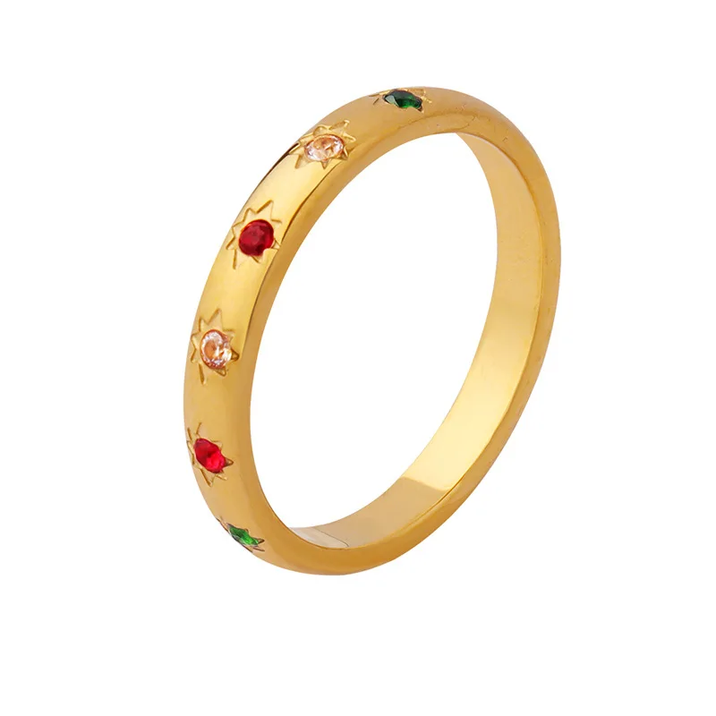Punk Zircon Gold Plated Titanium Steel Ring Stainless Steel Boho Female Luxury Jewelry Women Aesthetic Accessories Holiday Gifts
Punk Zircon Gold Plated Titanium Steel Ring Stainless Steel Boho Female Luxury Jewelry Women Aesthetic Accessories Holiday Gifts