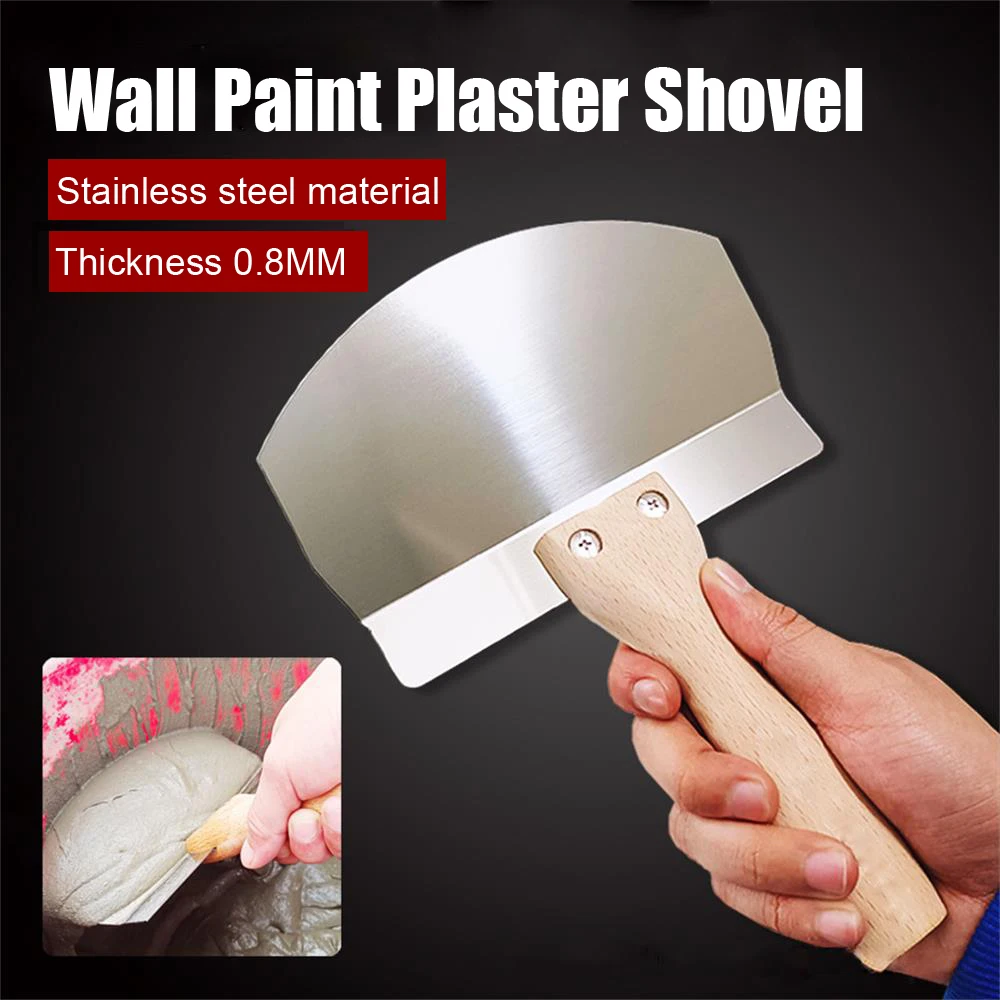 Plaster Feeder Wall Scraper Paint Stainless Steel Paint Filling Plaster Shovel Putty Shovel Blade Knife Const Wall Paint Spatula 
Plaster Feeder Wall Scraper Paint Stainless Steel Paint Filling Plaster Shovel Putty Shovel Blade Knife Const Wall Paint Spatula